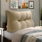 Triangular Headboard Pillow 85% Linen 15% Cotton Blend——Taupe